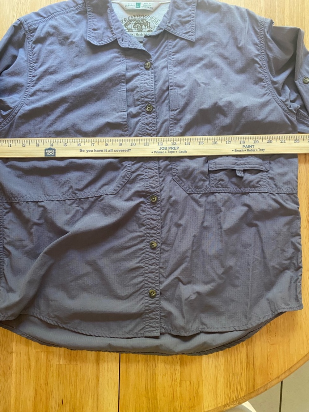Royal Robbins Women Purple Button Down Shirt Size L 100% Nylon Go Everywhere - Picture 5 of 7